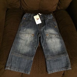 Stonewashed denim jeans; size 80 (12-18mo)